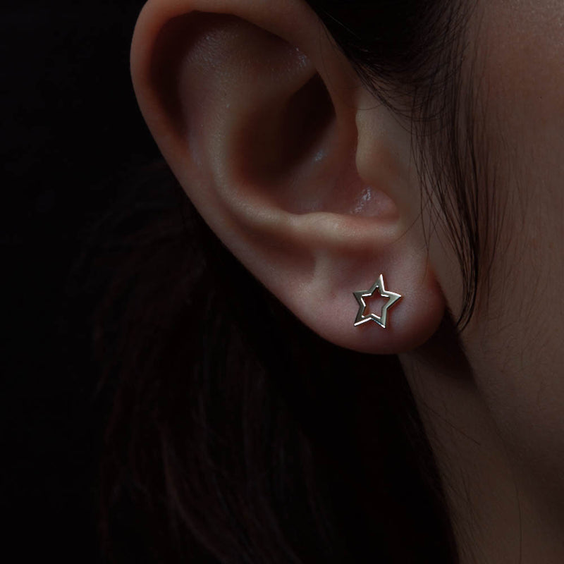 Karen Walker Mini Star Studs - Sterling Silver-Earrings-Walker & Hall