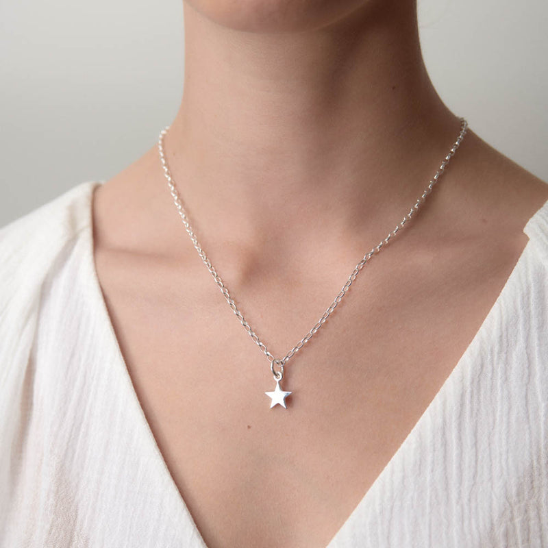 Karen Walker Star Necklace - Sterling Silver-Necklace-Walker & Hall