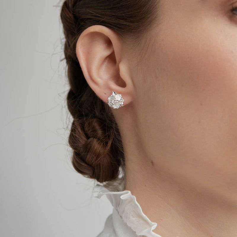 Karen Walker Flower Ball Studs - Sterling Silver-Earrings-Walker & Hall