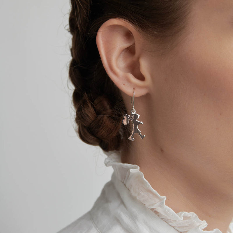 Karen Walker Runaway Girl Earrings - Sterling Silver-Earrings-Walker & Hall
