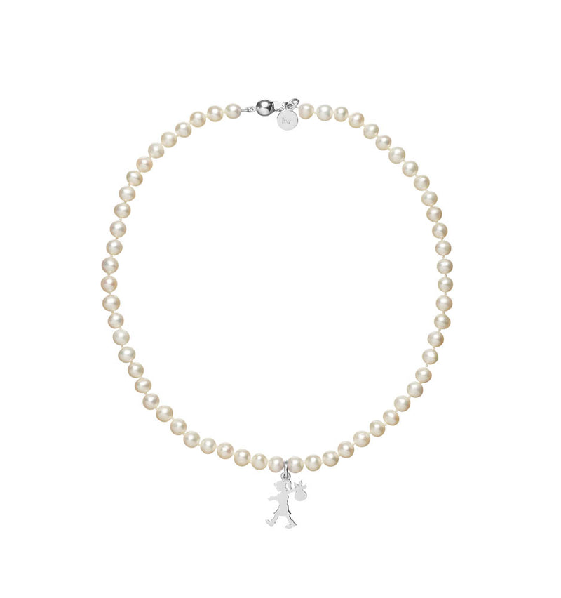 Karen Walker Girl With All The Pearls Necklace - Sterling Silver-Necklace-Walker & Hall