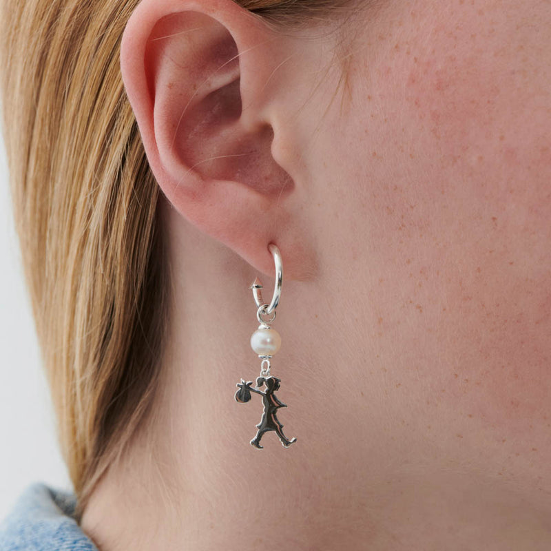 Karen Walker Girl With A Pearl Earrings - Sterling Silver-Earrings-Walker & Hall