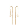 Karen Walker Runaway Girl Thread Earrings - 9ct Yellow Gold-Earrings-Walker & Hall