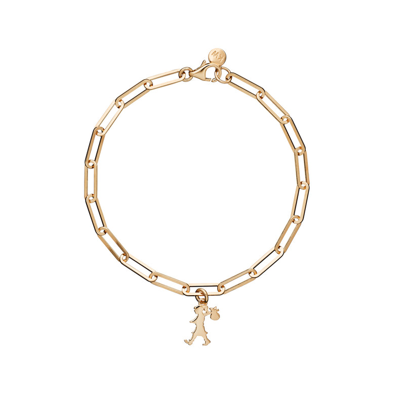 Karen Walker Runaway Girl Charm Bracelet - 9ct Yellow Gold-Bracelet-Walker & Hall