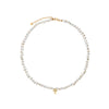 Karen Walker Petite Bow With Pearls Necklace - 9ct Yellow Gold-Necklace-Walker & Hall