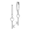 Karen Walker Monogram Key Hoops - Sterling Silver-Earrings-Walker & Hall