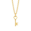 Karen Walker Super Monogram Key Necklace - 9ct Yellow Gold-Necklace-Walker & Hall