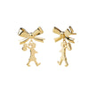 Karen Walker Girl With The Bow Earrings - 9ct Yellow Gold-Earrings-Walker & Hall