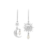 Karen Walker Sun & Moon Earrings - Sterling Silver-Earrings-Walker & Hall