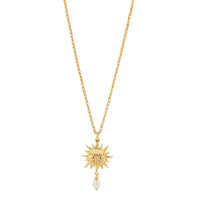 Karen Walker Sun Necklace - Gold Plated-Necklace-Walker & Hall
