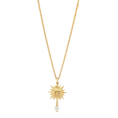 Karen Walker Sun Necklace - Gold Plated-Necklace-Walker & Hall