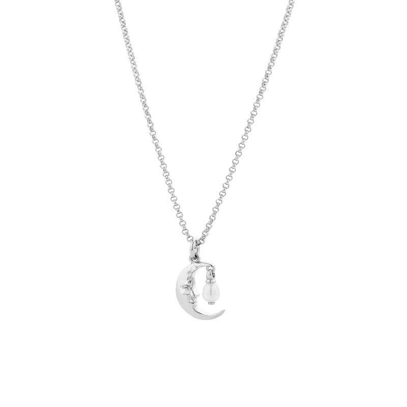 Karen Walker Moon Necklace - Sterling Silver-Necklace-Walker & Hall
