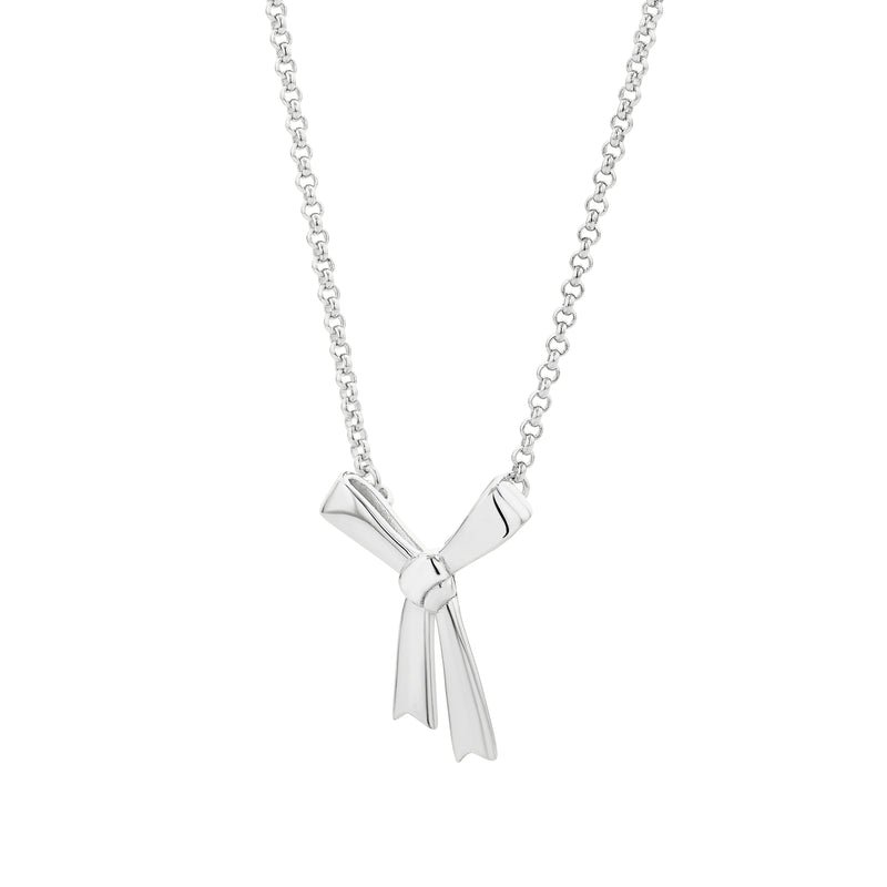 Karen Walker Small Bow Necklace - Sterling Silver - Necklace - Walker & Hall
