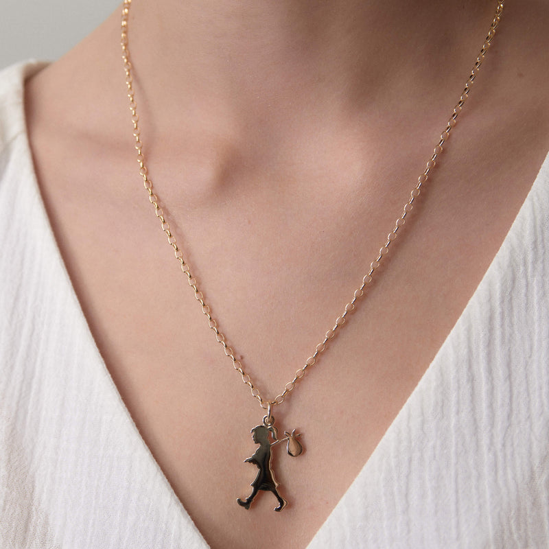 Karen Walker Large Runaway Girl Necklace - Gold Plated - Necklace - Walker & Hall