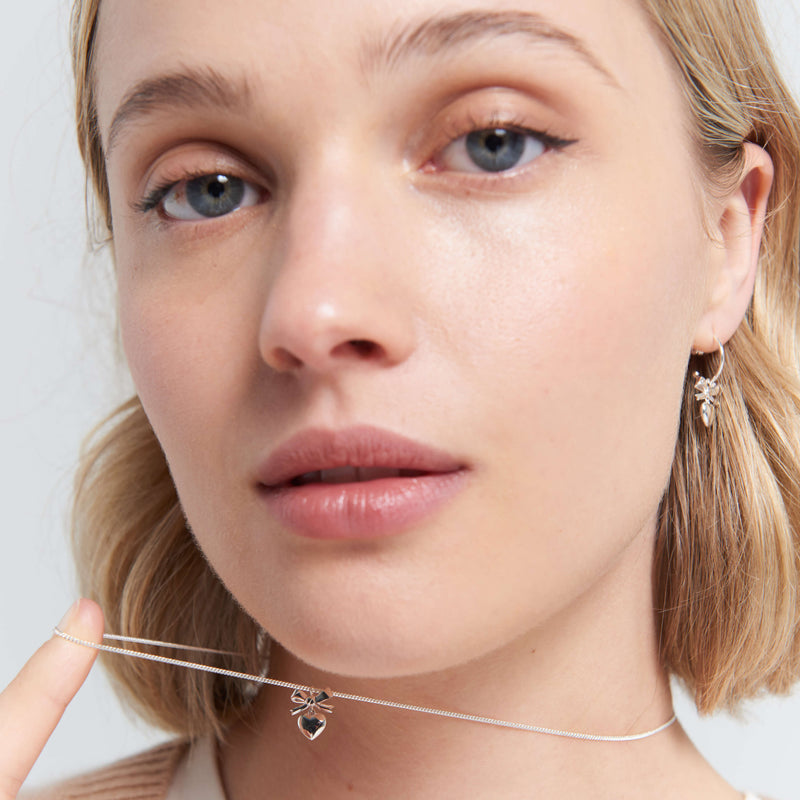 Karen Walker Mini Superlove Necklace - Sterling Silver-Necklace-Walker & Hall