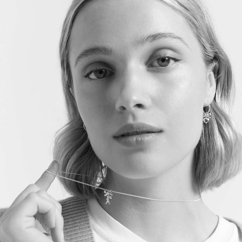 Karen Walker Mini Girl with a Bow Necklace - 9ct Yellow Gold-Necklace-Walker & Hall