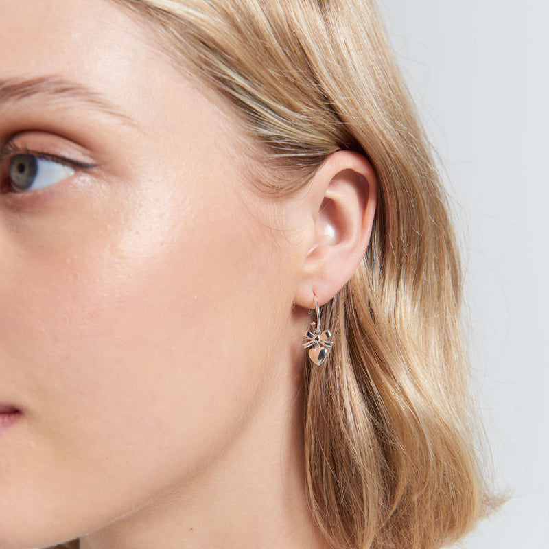 Karen Walker Mini Superlove Hoop Earrings - Sterling Silver-Earrings-Walker & Hall