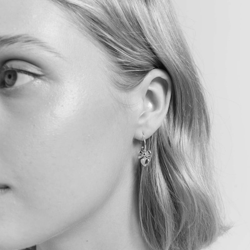 Karen Walker Mini Superlove Hoop Earrings - Sterling Silver & 9ct Yellow Gold-Earrings-Walker & Hall