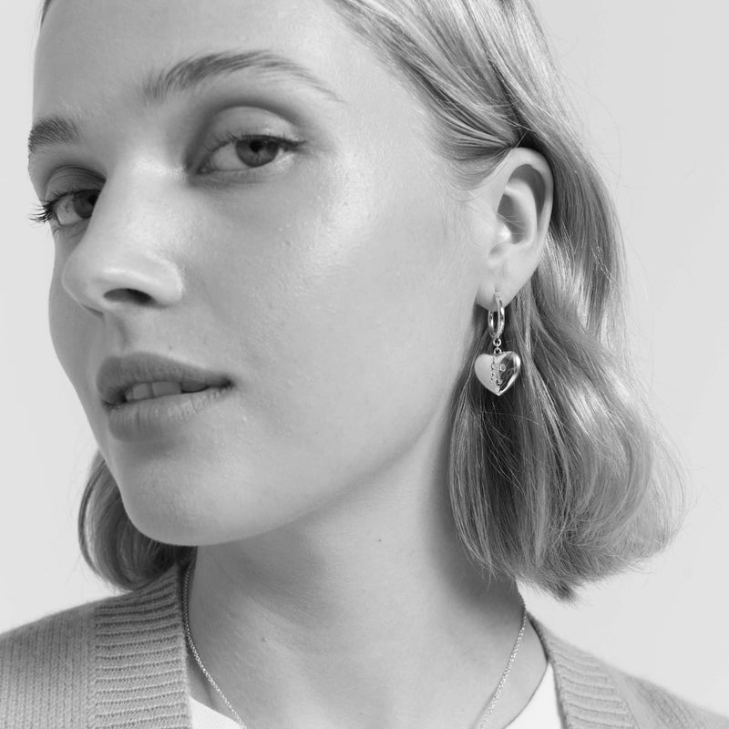 Karen Walker Runaway Heart Earrings - Gold Plated-Earrings-Walker & Hall