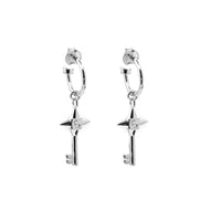 Stolen Girlfriends Club Love Key Anchor Earrings - Sterling Silver-Earrings-Walker & Hall