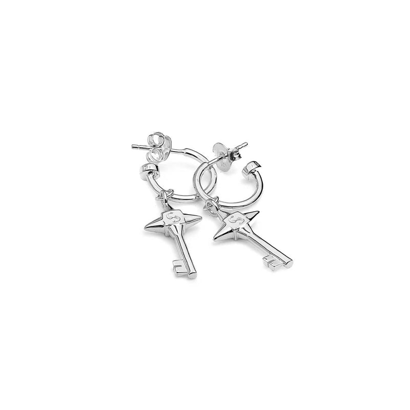 Stolen Girlfriends Club Love Key Anchor Earrings - Sterling Silver-Earrings-Walker & Hall