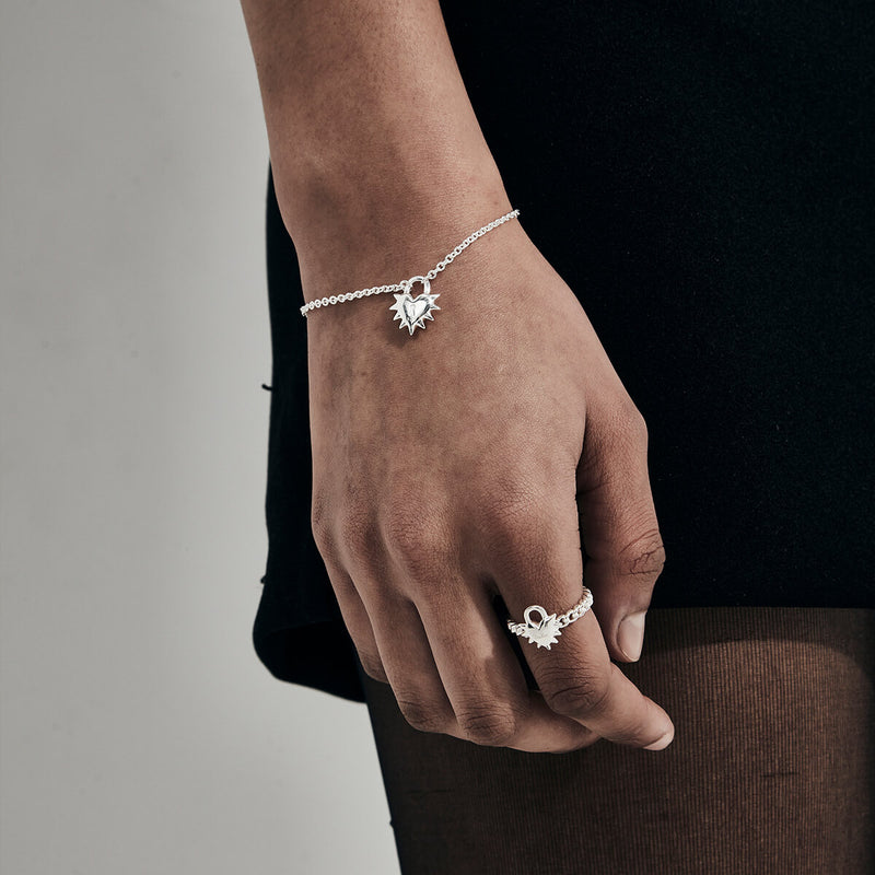 Stolen Girlfriends Club Love Locket Bracelet - Sterling Silver-Bracelet-Walker & Hall