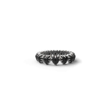 Stolen Girlfriends Club Love Claw Eternity Ring - Silver & Onyx - Ring - Walker & Hall