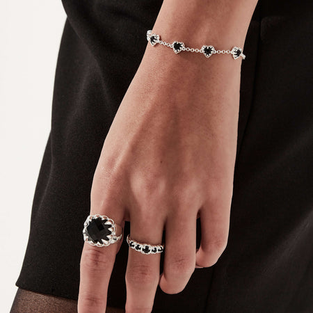 Stolen Girlfriends Club Love Claw Infinity Chain Bracelet - Silver & Onyx - Bracelet - Walker & Hall
