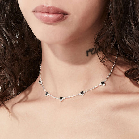Stolen Girlfriends Club Love Claw Infinity Chain Necklace - Silver & Onyx - Necklace - Walker & Hall