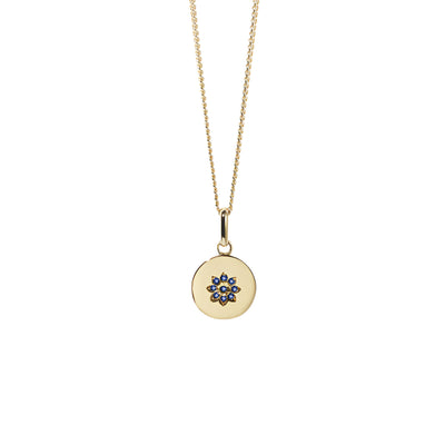Meadowlark Violet Necklace - Gold Plated & Blue Sapphire-Necklace-Walker & Hall