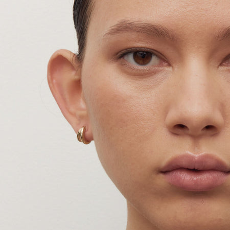 Meadowlark Small Coco Hoop Earrings - Gold Plated-Earrings-Walker & Hall