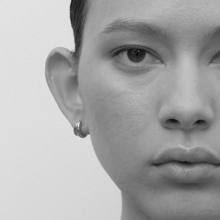 Meadowlark Small Coco Hoop Earrings - Sterling Silver-Earrings-Walker & Hall