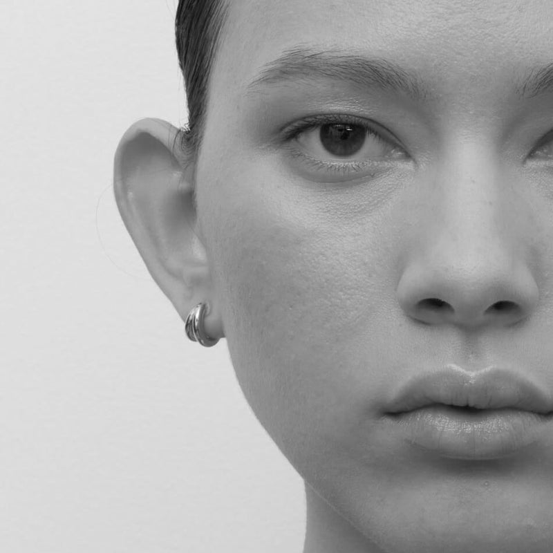 Meadowlark Small Coco Hoop Earrings - Sterling Silver-Earrings-Walker & Hall