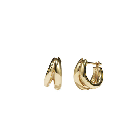 Meadowlark Small Coco Hoop Earrings - Gold Plated-Earrings-Walker & Hall
