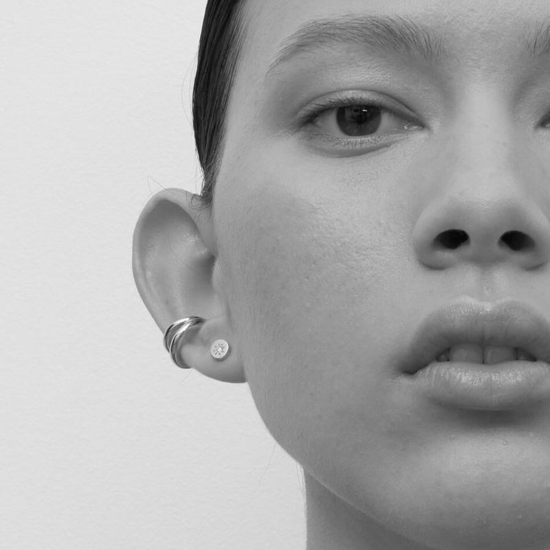 Meadowlark Lulu Stud Earrings - Sterling Silver & African Garnet-Earrings-Walker & Hall