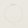 Sterling Silver Noted Letter Bracelet (Charm + Chain) - Bracelet - Walker & Hall