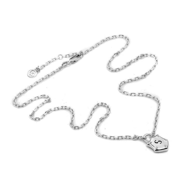 Stolen Girlfriends Club Shield Necklace - Sterling Silver-Necklace-Walker & Hall