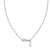 Stolen Girlfriends Club Sentimental Script Necklace - Silver - Necklace - Walker & Hall