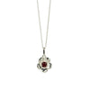 Meadowlark Posie Charm Necklace - Sterling Silver & African Garnet-Necklace-Walker & Hall