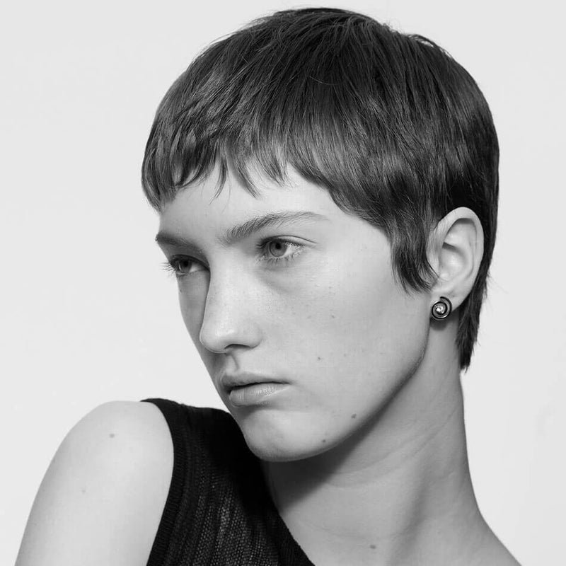 Meadowlark Amethyst Spiral Studs - Gold Plated-Earrings-Walker & Hall