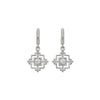 Zoe & Morgan Centred Earrings - Sterling Silver & White Zircon-Earrings-Walker & Hall