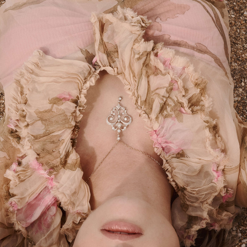 Vintage Silver & Gold 1.49ct Diamond Necklace-Necklace-Walker & Hall