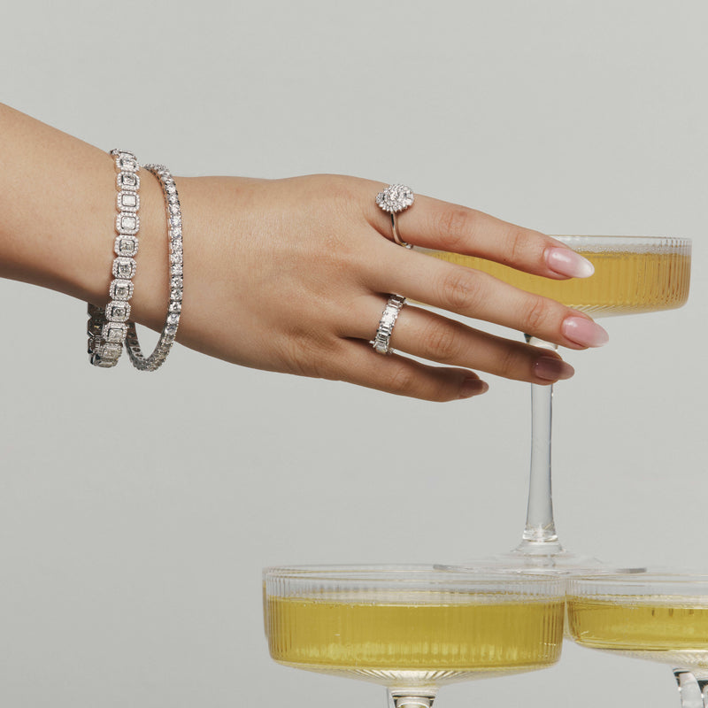 18ct White Gold 2.00ct Emerald Cut Diamond Asra Ring-Ring-Walker & Hall