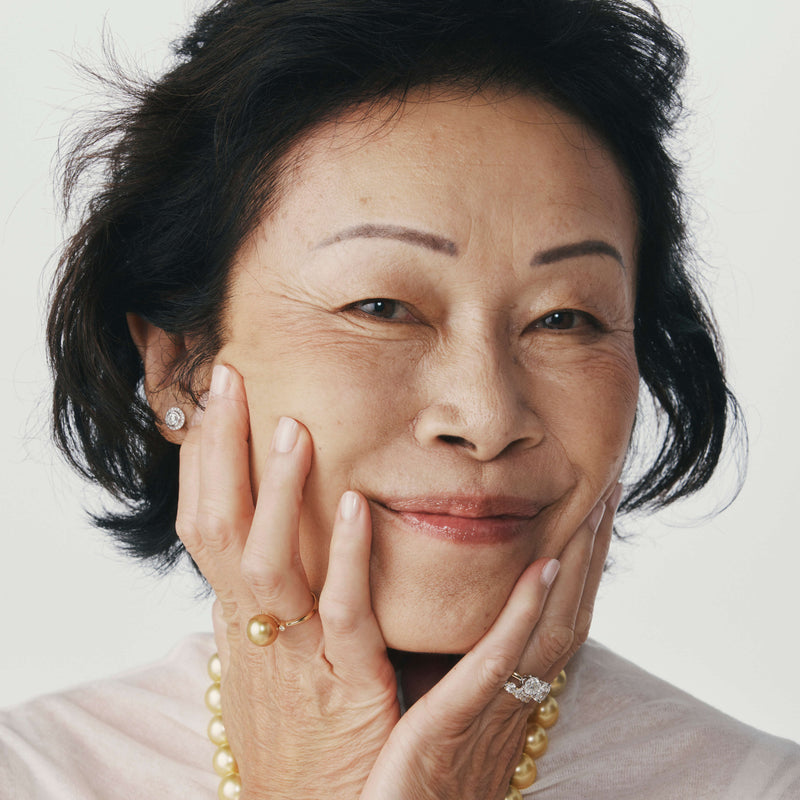 18ct Yellow Gold Golden South Sea Pearl & Diamond Ring-Ring-Walker & Hall