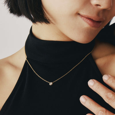 18ct Yellow Gold .30ct Diamond Natalia Pendant-Necklace-Walker & Hall