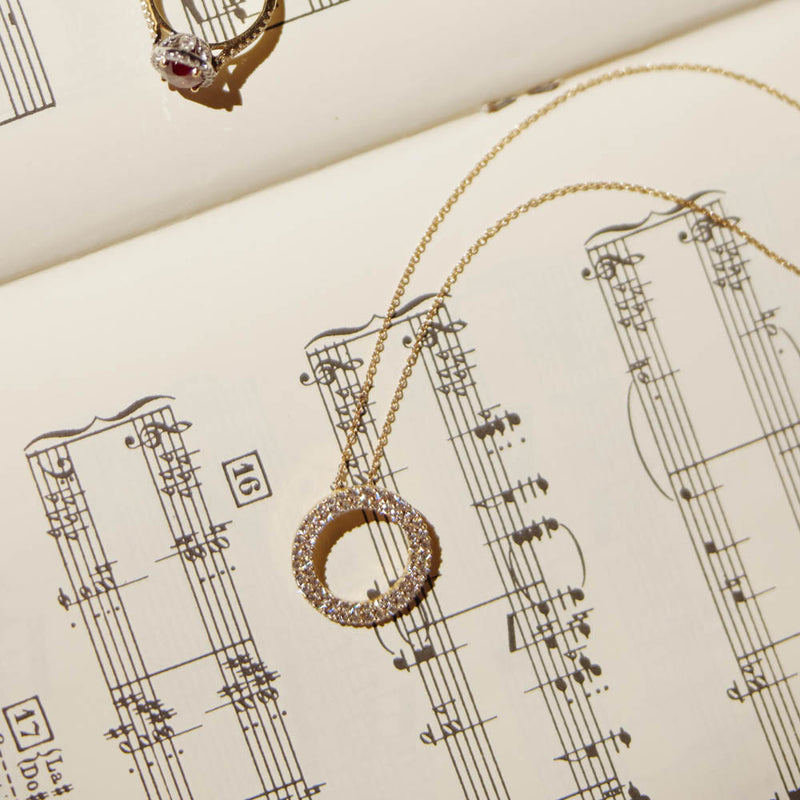 18ct Yellow Gold 1.10ct Diamond Apollo Necklace-Necklace-Walker & Hall