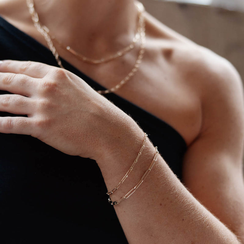 Recycled 9ct Yellow Gold 1st Edition Chain Bracelet-Bracelet-Walker & Hall