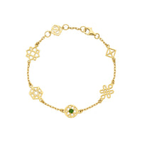 Zoe & Morgan Aura Bracelet - Gold Vermeil & Chrome Diopside-Bracelet-Walker & Hall