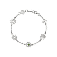 Zoe & Morgan Aura Bracelet - Sterling Silver & Chrome Diopside-Bracelet-Walker & Hall