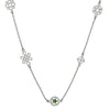 Zoe & Morgan Aura Necklace - Sterling Silver & Chrome Diopside-Necklace-Walker & Hall
